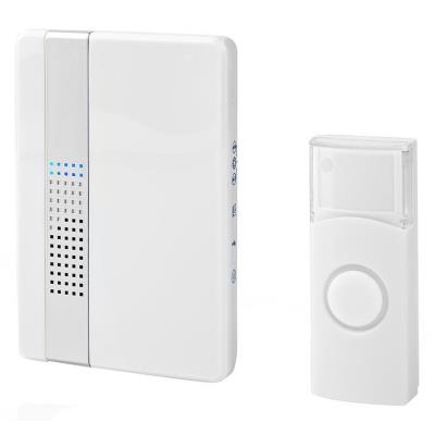 NEDIS sada bezdrátového domovního zvonku/ napájení ze sítě/ 36 melodií/ dosah 300 m/ 80 dB/ bílá