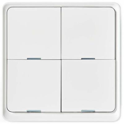 NEDIS chytrý nástěnný vypínač/ Zigbee 3.0/ nástěnný držák/ čtyři tlačítka/ bílý
