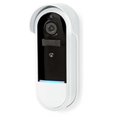 NEDIS Wi-Fi chytrý dveřní videotelefon/ 1920x1080/ 2Mpix/ IP54/ transformátor/ snímač pohybu/ noční vidění/ bílý