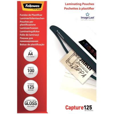 FELLOWES laminovací fólie/ formát A4/ 125 mic ImageLast/ velikost 216x303 mm/ lesklé/ 100 pack