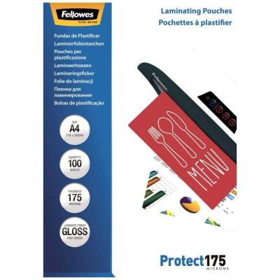 FELLOWES laminovací fólie/ formát A4/ 175 mic/ velikost 216x303 mm/ lesklé/ 100 pack