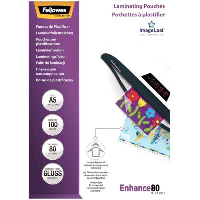 FELLOWES laminovací fólie/ formát A5/ 80 mic ImageLast/ velikost 154x216 mm/ lesklé/ 100 pack