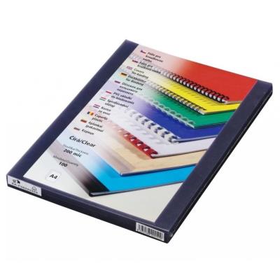 EUROSUPPLIES vazací desky (kryt) přední strany vazby PRESTIGE/ formát A4/ 200 mic/ čiré/ 100 pack