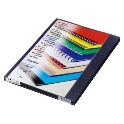 EUROSUPPLIES vazací desky (kryt) přední strany vazby PRESTIGE/ formát A4/ 150 mic/ čiré/ 100 pack