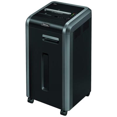 FELLOWES skartovač 225 i/ přímý řez 5,8 mm/ objem koše 60 l/ stupeň utajení P-2/ černý