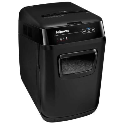 FELLOWES skartovač AutoMax 150 C/ křížový řez 4x38 mm/ objem koše 32 l/ stupeň utajení P-4 (důvěrné)/ černý