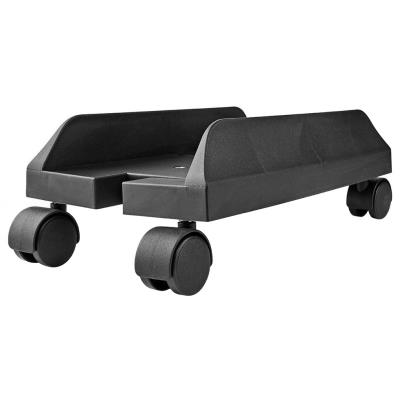 NEDIS stojan na stolní PC/ nastavitelná sířka/ 2 uzamykatelná kolečka/ černý