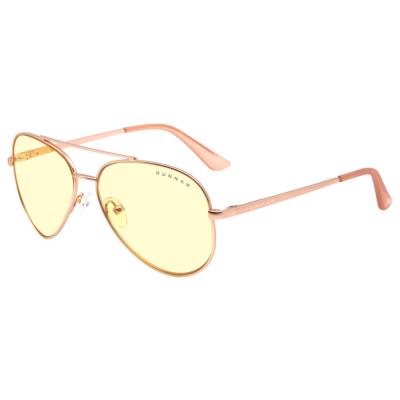 GUNNAR kancelářske/herní brýle MAVERICK ROSE GOLD * jantárová skla * BLF 65 *  GUNNAR focus