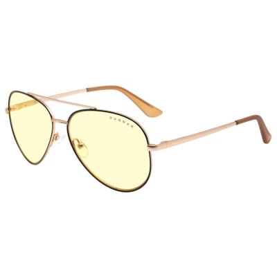 GUNNAR kancelářske/herní brýle MAVERICK BLACK/GOLD * jantárová skla * BLF 65 *  GUNNAR focus