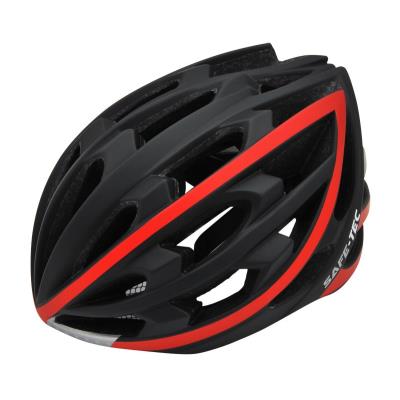 SAFE-TEC Chytrá helma/ TYR Black-Red S