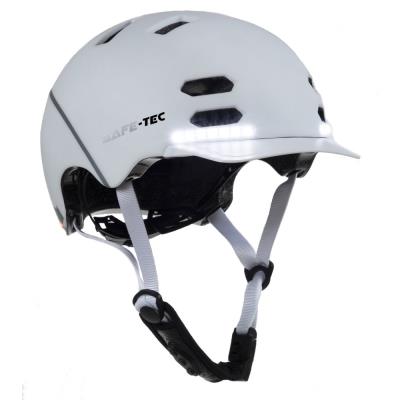 SAFE-TEC Chytrá Bluetooth helma/ SK8 White S