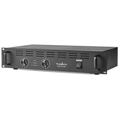 NEDIS PA zesilovač/ RMS 2x 100 W @ 8 Ohm/ 2x 150 W @ 4 Ohm/ 2 kanály/ 2U/ montáž do 19" stojanu/ kov/ černý