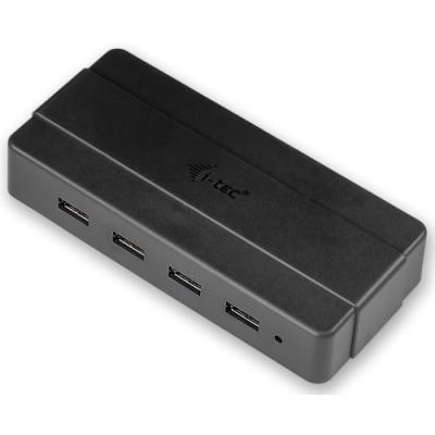 i-tec USB HUB Charging/ 4 porty/ 1 nabíjecí port/ USB 3.0/ napájecí adaptér/ černý