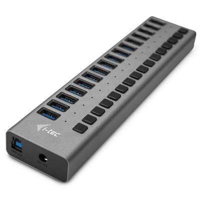 i-tec USB 3.0 nabíjecí HUB 16 Port + napájecí adaptér 90 W