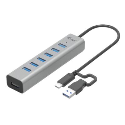 i-tec USB-C nabíjecí HUB Metal/ 7 portů/ USB-A 3.2 Gen 1/ kovový