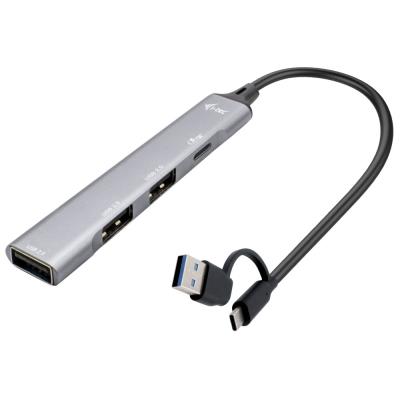 i-tec USB-A/USB-C Metal HUB/ 1x USB-C 3.1/ 3x USB 2.0/ kovový