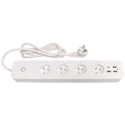 IMMAX NEO LITE SMART chytrý prodlužovací přívod/ 4x FR zásuvka/ 3x USB/ 1x USB-C/ Power delivery/ Wi-Fi/ bílý/ TUYA
