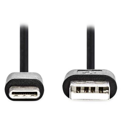 NEDIS kabel USB 2.0/ zástrčka USB-C - zástrčka USB-A/ černý/ bulk/ 2m
