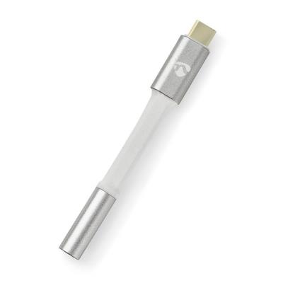 NEDIS PROFIGOLD USB-C/USB 2.0 adaptér/ USB-C zástrčka - 3,5 jack mm zásuvka/ nylon/ stříbrný/ BOX/ 8cm