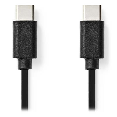 NEDIS kabel USB 2.0/ zástrčka USB-C - zástrčka USB-C/ černý/ bulk/ 1m