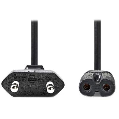 NEDIS napájecí kabel pro adaptéry/ Euro zástrčka - konektor IEC-320-C7/ přímý-přímý/ dvoulinka/ černý/ bulk/ 1m