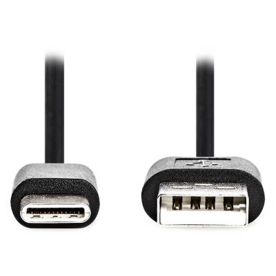 NEDIS kabel USB 2.0/ zástrčka USB-C - zástrčka USB-A/ černý/ bulk/ 1m