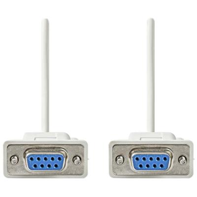 NEDIS sériový kabel/ D-SUB 9-pin zásuvka - D-SUB 9-pin zásuvka/ slonovinová/ bulk/ 2m