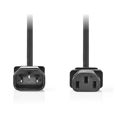NEDIS napájecí prodlužovací kabel/ konektor IEC-320-C14 - konektor IEC-320-C13/ přímý-přímý/ černý/ bulk/ 3m