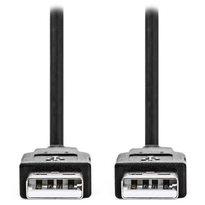 NEDIS kabel USB 2.0/ zástrčka USB-A - zástrčka USB-A/ černý/ bulk/ 3m