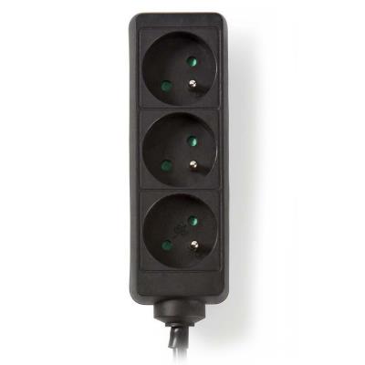 NEDIS napájecí prodlužovací zásuvka/ úhlová/ 3x zásuvka/ černá/ 5m