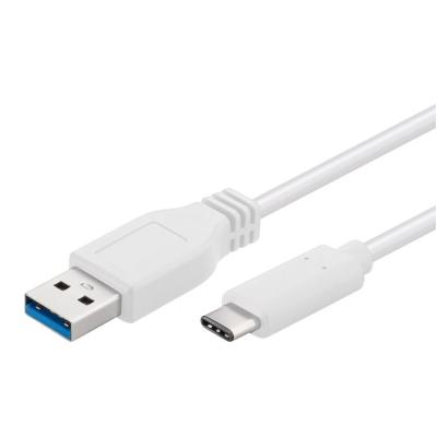 PremiumCord Kabel USB 3.1 typ C/male - USB 3.0  A/male/ 2m/ bílý