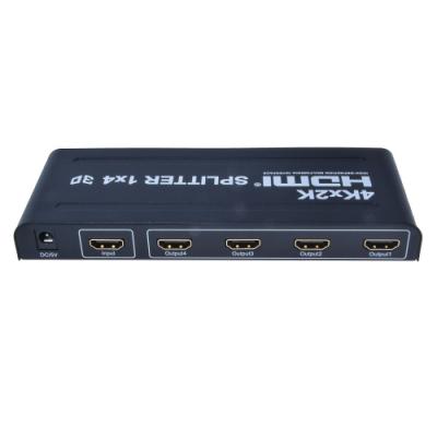 PremiumCord HDMI splitter 1-4 porty kovový s napájením, 4K, FULL HD, 3D