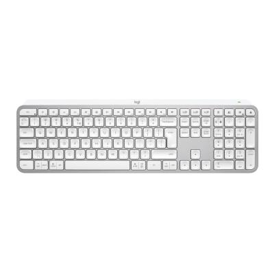 Logitech klávesnice MX Keys S/ bezdrátová/ Bluetooth/ USB-C/ US layout/ bílo-šedá