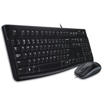 Logitech set MK120/ Drátová klávesnice + myš/ USB/ CZ/SK/ černý