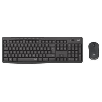 Logitech set MK295/ Bezdrátová klávesnice + myš/ 2.4GHz/ USB přijímač/ CZ/ grafitová
