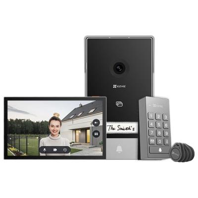 EZVIZ chytrý domácí interkom TP7/ Wi-Fi/ 2K/ 7" dotykový monitor/ videotelefon/ bezdrátový zvonek/ IP65/ černo-stříbrný
