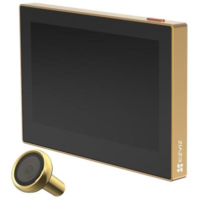 EZVIZ chytré dveřní kukátko s kamerou HP2/ Wi-Fi/ 2K/ 4,3" monitor/ napájení ze sítě a baterie/ zlaté
