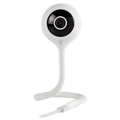 NEDIS IP Kamera/ Wi-Fi/ vnitřní/ 1080p/ senzor pro sledov. klimatu/ microUSB/ MicroSD/ Cloud/ Android/iOS/ adaptér/ bílá