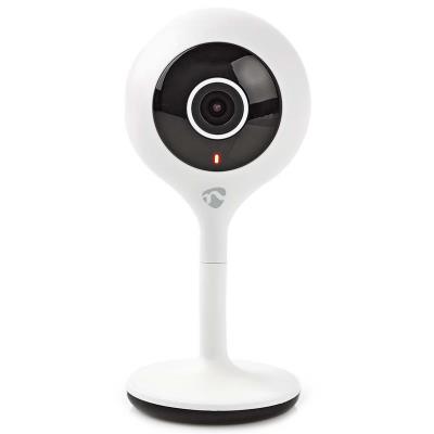 NEDIS IP Kamera/ Wi-Fi/ vnitřní/ 1080p/ micro USB/ MicroSD/ Cloud/ noční vidění/ Android/ iOS/ adaptér/ bílá