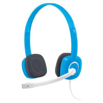 Logitech Headset Stereo H150/ drátová sluchátka + mikrofon/ 3,5 mm jack/ modrá