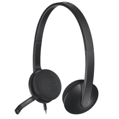 Logitech Headset Stereo H340/ drátová sluchátka + mikrofon/ USB/ černá