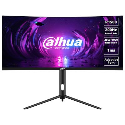 DAHUA 30" LED LM30-E330CA/ herní/ VA panel/ 2560x1080 (UWHD)/ 3000:1/ 1ms/ 250 cd/m2/ 2x HDMI/ 2x DP/ VESA 75x75/ černý