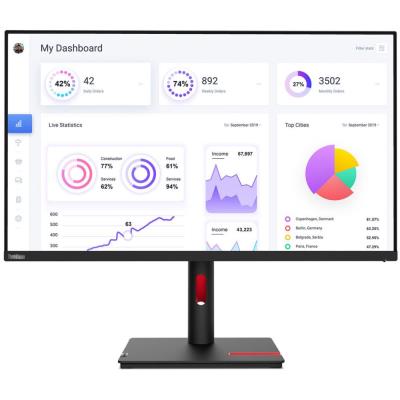 Lenovo ThinkVision P32p-30/ 31,5"/ IPS/ 3840x2160/ 16:9/ 350cd/m2/ 6ms/ HDMI/ DP/ USB/ LAN/ VESA/ PIVOT/ černý