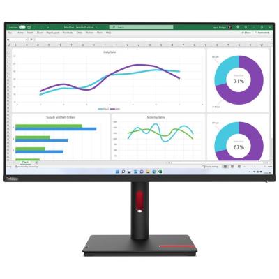 Lenovo T32p-30/ 31,5" IPS/ 3840x2160/ 16:9/ 350cd/m2cmd/ 1000:1 / 4ms/ HDMI/ DP/ USB/ RJ45/ VESA/ PIVOT/ černý