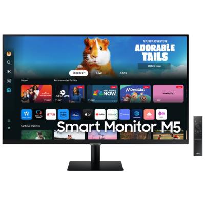 Samsung Smart Monitor M5 27" / M50D / FullHD 1920x1080 / 16:9 / VA / 4ms / 60Hz / HDMI/USB/WiFi/BT/VESA/Repro