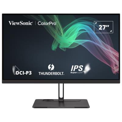 ViewSonic VP2776T-4K/27" 16:9 3840 x 2160 3 sides Frameless SuperClear IPS Monitor with 100% sRGB,98% DCI-P3,Thunderbolt