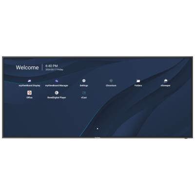 ViewSonic Flat Display CDE105UW/105"/WUHD/ 500nits, 5000:1, 8G RAM/128GB/ OPS slot/ HDMIDP/USB/Audio/RS232/Speaker/black