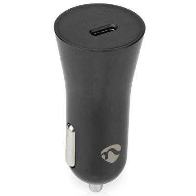NEDIS nabíječka do auta/ 20 W/ 12 - 24 V DC/ 3.0 A/ USB-C/ automatická volba napětí/ černá