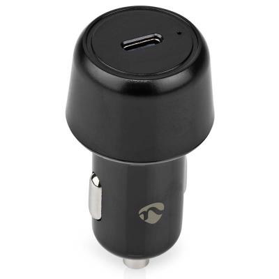 NEDIS nabíječka do auta/ 30 W/ 12 - 24 V DC/ 3.0 A/ USB-C/ automatická volba napětí/ černá
