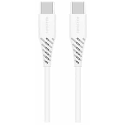 Swissten Datový kabel TPE USB-C / USB-C PD 5 A (100 W) 2,5 M bílý